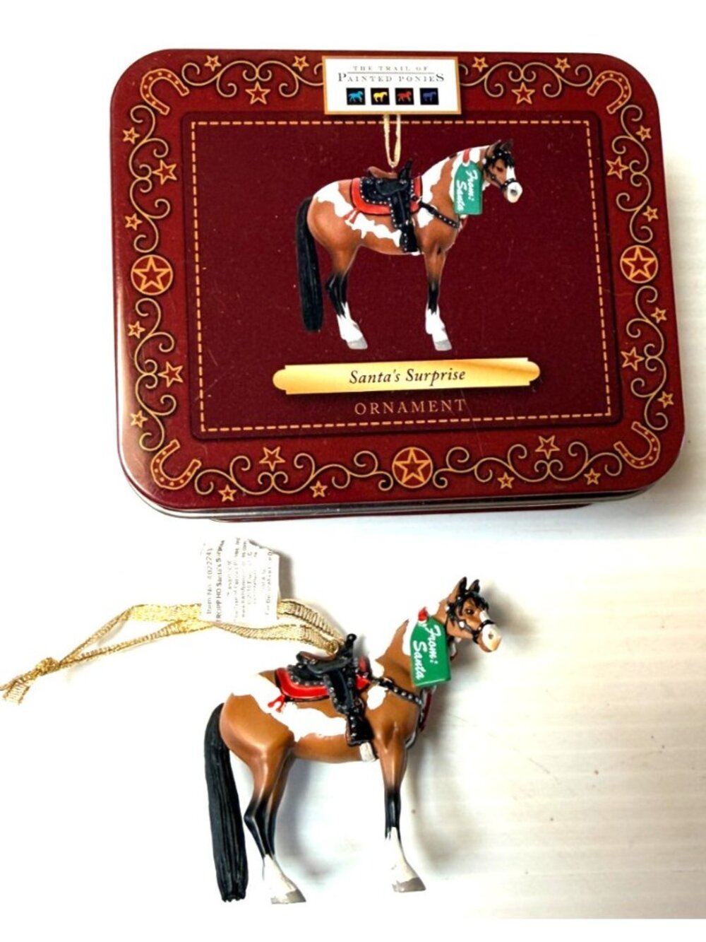 Trail of Painted Ponies Ornament  Santa's Surprise